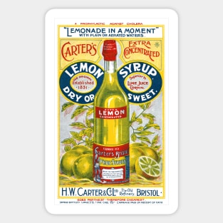 Victorian advertisement for Carter's Lemon Syrup Sticker